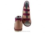 8-BP38MP/B MIGOTKA RÓŻ CIEMNY ::  kapcie na rzepy sandałki obuwie profilaktyczne przed+szkolne 27-34 buty Postęp - galeria - foto#2