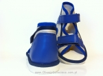 8-BS191/A MAJA ciemno niebieskie lniane ortopedyczne profilaktyczne kapciesandałki dziecięce przedszk. 21-30 buty Postęp - galeria - foto#2