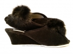 61-Puszek-czbz czarne kapcie eleganckie pantofle papucie dziewczęce damskie z puszkiem BISBUT  35-40 - galeria - foto#3