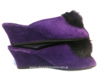 61-Puszek-FI fioletowe eleganckie kapcie pantofle papucie dziewczęce damskie z puszkiem BISBUT  35-40 - galeria - foto#3