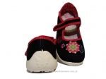 1-23-415 granatowe z kwiatami  balerinki kapcie buty przedszkolno szkolne obuwie dziecięce Renbut 26-35 - galeria - foto#2