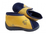 02-716P090 KAY granatowo żółte kapcie buciki obuwie na rzep wczesnodziecięce buty dla dziecka Befado  18-25 - galeria - foto#3