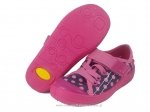1-251X038 TiM różowe czarne  w kropki półtrampki na rzep kapcie buciki obuwie dziecięce buty Befado 25-30 - galeria - foto#1