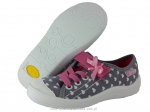 1-251X061 Tim szaro różowe w serduszka półtrampki na rzep kapcie buciki obuwie dziecięce buty Befado 25-30 - galeria - foto#1