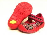 0-109P061 SPEEDY różowe w kratkę kapcie buciki czółenka obuwie dziecięce poniemowlęce Befado  18-26 - galeria - foto#1