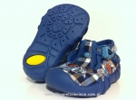 0-110P131 SPEEDY ciemno niebieskie w kratkę kapcie-buciki obuwie dziecięce poniemowlęce Befado - galeria - foto#1