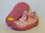 0-110P218 SPEEDY c.różowe z kokardką kapcie buciki obuwie dziecięce poniemowlęce Befado  18-26 - galeria - foto#1