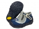 0-110P281 SPEEDY c.niebieskie w kropki kapcie buciki obuwie dziecięce poniemowlęce Befado  18-26 - galeria - foto#1