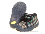 03-130P024 SPEEDY granatowy w kratkę kapcie sznurowane buciki obuwie buty dla dziecka wcz.dziecięce  Befado  18-23 - galeria - foto#1