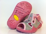 01-213P036 PAPI szaro różowe konik kapcie-buciki-sandałki obuwie wcz.dziecięce  Befado  20-25 - galeria - foto#1