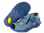 01-217P071 SNAKE niebieskie spychacz kapcie buciki sandałki obuwie dziecięce wcz.dziecięce  Befado  18-26 - galeria - foto#1