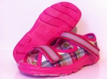 20-969X061 MAX JUNIOR różowe w kratkę sandałki kapcie, obuwie dziecięce profilaktyczne Befado 25-30 - galeria - foto#1
