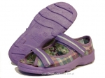 20-969X063 MAX JUNIOR fioletowe w kratkę sandałki kapcie, obuwie dziecięce profilaktyczne Befado 25-30 - galeria - foto#1