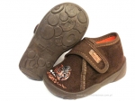 02-297P212 MAXI brązowe kapcie buciki :: WKŁADKI SKÓRZANE :: obuwie na rzep wczesnodziecięce buty dla dziecka Befado  18-25 - galeria - foto#1