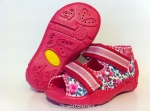 01-242P015 PAPI różowo białe w kwiatki sandałki kapcie buciki wcz.dziecięce obuwie dziecięce Befado Papi - galeria - foto#1