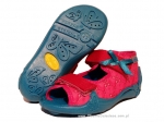 01-242P037 PAPI różowo szafirowe sandałki kapcie buciki obuwie wcz.dziecięce buty Befado Papi  18-25 - galeria - foto#1