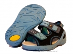 01-065P095 SUNNY granatowo niebieskie sandałki sandały profilaktyczne kapcie obuwie dziecięce Befado  20-25 - galeria - foto#1