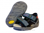 01-065P098 SUNNY granatowo niebieskie sandałki sandały profilaktyczne kapcie obuwie dziecięce Befado  20-25 - galeria - foto#1