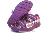 20-969X033 fioletowe sandałki - kapcie dziecięce Befado - galeria - foto#1