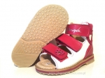 8-1199-1055 biało c.różowe amarantowe buty-sandałki-kapcie profilaktyczne  przedszk. 19-25  Mrugała - galeria - foto#1