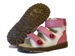 8-1299-04  biało jasno różowe buty-sandałki-kapcie profilaktyczne przedszk. 26-30  Mrugała - galeria - foto#1
