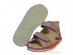 8-BS191/A MAJA j.różowo brokatowe lniane ortopedyczne profilaktyczne kapcie sandałki dziecięce przedszk. 22-29 buty Postęp - galeria - foto#1