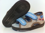 0-13-112 beżowo niebieskie sandałki kapcie obuwie dziecięce wcz.dziecięce Renbut  19-25 - galeria - foto#1