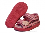 0-13-112 bordowo różowe w kratkę sandałki kapcie obuwie wcz.dziecięce  buty Renbut  19-25 - galeria - foto#1