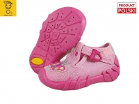 0-110P507 SPEEDY RÓŻOWE BROKAT MOTYL :: kapcie buciki obuwie dziecięce poniemowlęce Befado 18-26 0-110P507 SPEEDY RÓŻOWE BROKAT MOTYL :: kapcie buciki obuwie dziecięce poniemowlęce Befado 18-26