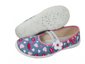 1-33-414P POPIEL USTA SERCA WKŁADKA SKÓRZANA PROFILOWANA balerinki kapcie wcz.dziecięce Renbut 1-33-414P POPIEL USTA SERCA WKŁADKA SKÓRZANA PROFILOWANA balerinki kapcie wcz.dziecięce Renbut