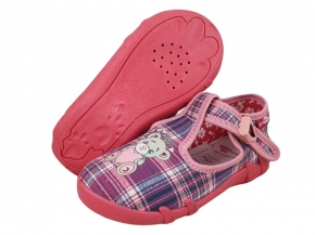 0-13-102 FIOLET KRATKA wkładki skórzane misio buciki-kapcie wcz.dziecięce Renbut 19-25 0-13-102 FIOLET KRATKA wkładki skórzane misio buciki-kapcie wcz.dziecięce Renbut 19-25