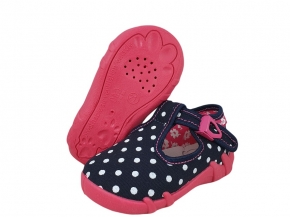 0-13-102 GRANAT KROPKI wkładki skórzane buciki-kapcie wcz.dziecięce Renbut 19-25 0-13-102 GRANAT KROPKI wkładki skórzane buciki-kapcie wcz.dziecięce Renbut 19-25