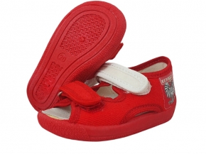 0-13-112 BIAŁO CZERWONE sandałki WKŁADKI SKÓRZANE Małego Kibica kapcie obuwie wcz.dziecięce buty Renbut 19-25 0-13-112 BIAŁO CZERWONE sandałki WKŁADKI SKÓRZANE Małego Kibica kapcie obuwie wcz.dziecięce buty Renbut 19-25