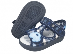 0-13-140 granat kratka z autem sandałki kapcie wcz.dziecięce buty Renbut 0-13-140 granat kratka z autem sandałki kapcie wcz.dziecięce buty Renbut