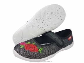 1-33-415 P CZARNY BROKAT pozłacane z różami WKŁADKA PROFILOWANA AG+ balerinki kapcie wcz.dziecięce Renbut 1-33-415 P CZARNY BROKAT pozłacane z różami WKŁADKA PROFILOWANA AG+ balerinki kapcie wcz.dziecięce Renbut