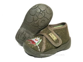 02-297P220 MAXI khaki kapcie buciki :: WKŁADKI SKÓRZANE :: obuwie na rzep wczesnodziecięce buty dla dziecka Befado 18-25 02-297P220 MAXI khaki kapcie buciki :: WKŁADKI SKÓRZANE :: obuwie na rzep wczesnodziecięce buty dla dziecka Befado 18-25
