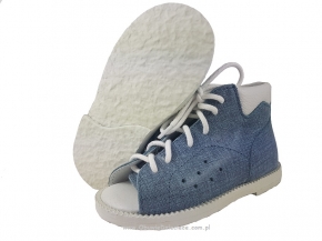 8-BP38MA/0 KUBA JEANS PRZECIERANY kapcie sandałki obuwie profilaktyczne wcz.dzieciece 18-23 buty Postęp 8-BP38MA/0 KUBA JEANS PRZECIERANY kapcie sandałki obuwie profilaktyczne wcz.dzieciece 18-23 buty Postęp
