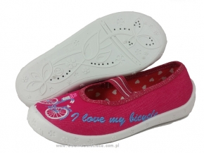 21-3 S6 PIKO RAWEKS różowe haft rowerek czółenka kapcie buciki dziewcz.+wkładki skórzaneRaweks 25-33 21-3 S6 PIKO RAWEKS różowe haft rowerek czółenka kapcie buciki dziewcz.+wkładki skórzaneRaweks 25-33