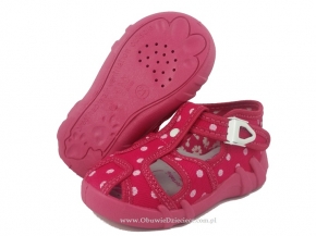 0-13-128P AMARANTOWE W KROPKI WKŁADKI PROFILOWANE buciki-kapcie wcz.dziecięce Renbut 19-25 0-13-128P AMARANTOWE W KROPKI WKŁADKI PROFILOWANE buciki-kapcie wcz.dziecięce Renbut 19-25