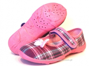 1-33-415 FIOLET kratka WKŁADKI SKÓRZANE balerinki kapcie wcz.dziecięce Renbut 1-33-415 FIOLET kratka WKŁADKI SKÓRZANE balerinki kapcie wcz.dziecięce Renbut