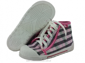 1-33-381L RENBUT róż kratka trampki kapcie buciki dziecięce Renbut 1-33-381L RENBUT róż kratka trampki kapcie buciki dziecięce Renbut
