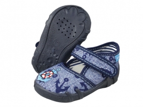 0-13-105 JEANS KOTWICA kapcie wcz.dziecięce wkładki skórzane Renbut 19-27 0-13-105 JEANS KOTWICA kapcie wcz.dziecięce wkładki skórzane Renbut 19-27