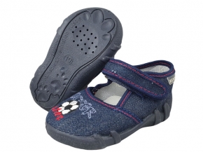 0-13-105 JEANS SOCCER STAR kapcie wcz.dziecięce wkładki skórzane Renbut 19-27 0-13-105 JEANS SOCCER STAR kapcie wcz.dziecięce wkładki skórzane Renbut 19-27