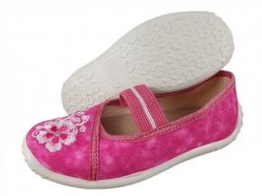 21-3SYL/55/01 różowe mazane na gumkę wkładki skórzane czółenka-kapcie-buciki dziewcz.+wkładki Raweks 21-3SYL/55/01 różowe mazane na gumkę wkładki skórzane czółenka-kapcie-buciki dziewcz.+wkładki Raweks