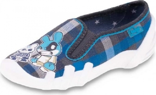 1-280X016 SKATE granatowe bokserskie króliki kapcie buciki obuwie dziecięce przedszkolne szkolne  Befado Skate