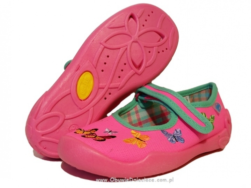 1-114X092 BLANCA  różowe świecące balerinki czółenka dziewczęce kapcie-buciki obuwie dziecięce  Befado  25-30