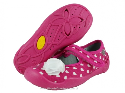 1-114X208 BLANCA różowe w serduszka balerinki czółenka dziewczęce kapcie-buciki obuwie dziecięce  Befado  25-30