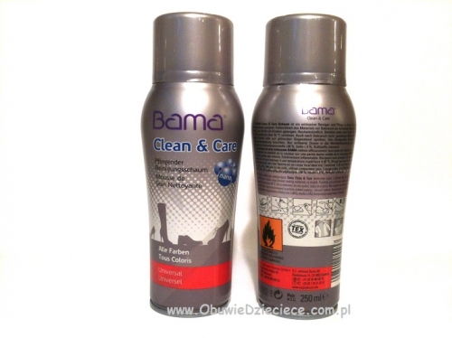 13-A78A BAMA CLEAN & CARE  200ml - pianka do czyszczenia skór licowych, nubuku i zamszu - BAMA DE