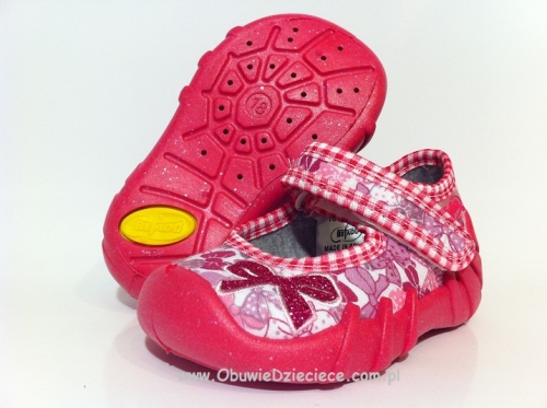 0-109P070 SPEEDY j.różowe kapcie buciki czółenka obuwie dziecięce poniemowlęce Befado  18-26