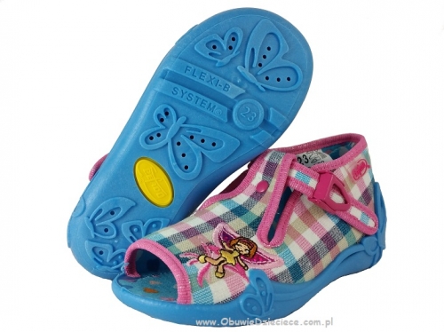 01-213P062 PAPI różowo niebieskie wróżka kapcie buciki sandałki obuwie wcz.dziecięce  Befado  20-25